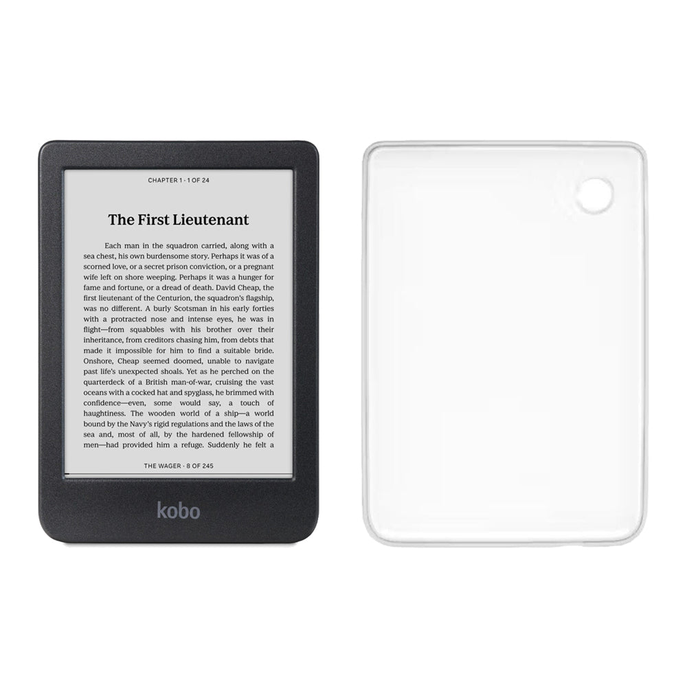 Kobo Clara Black and White with Case (Clear) 