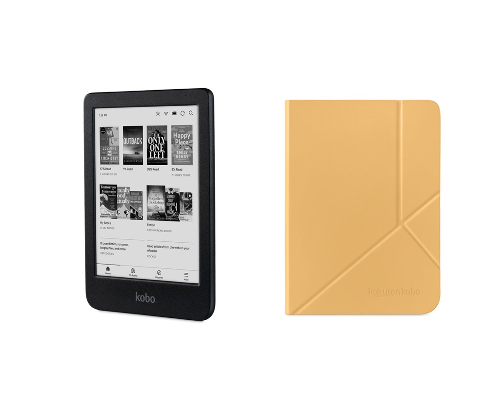 Kobo Clara Black and White SleepCover Case (Butter Yellow)