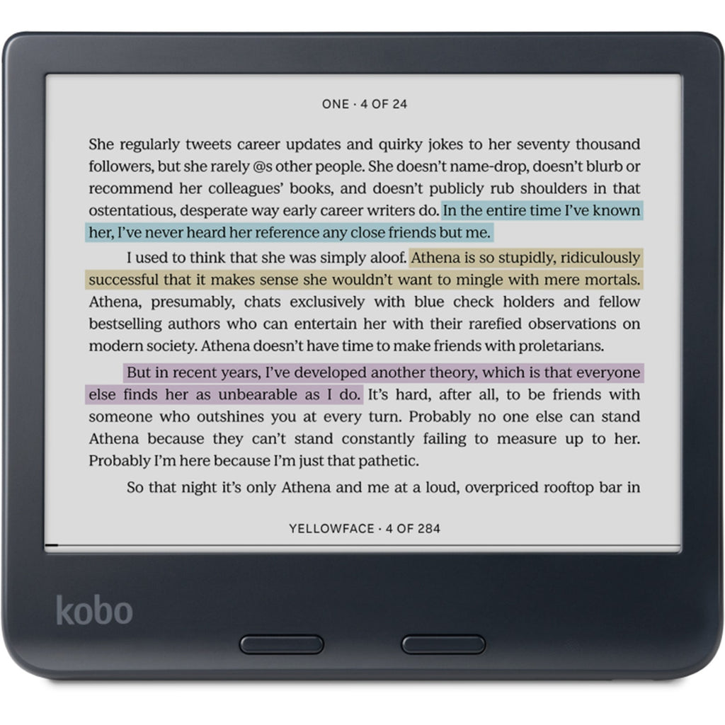 Kobo Libra Colour Black with Notebook SleepCover Case (Sand Beige)