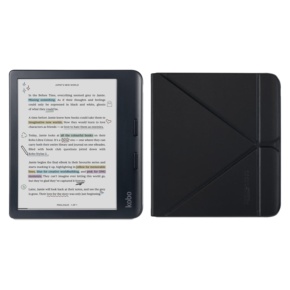 Kobo Libra Colour Black with SleepCover Case (Black) 