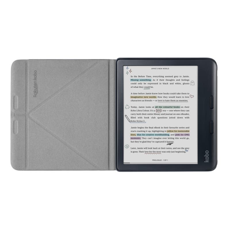 Kobo Libra Colour White with SleepCover Case (Black) 