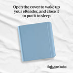 Kobo Libra Colour White with Notebook SleepCover Case (Dusk Blue)