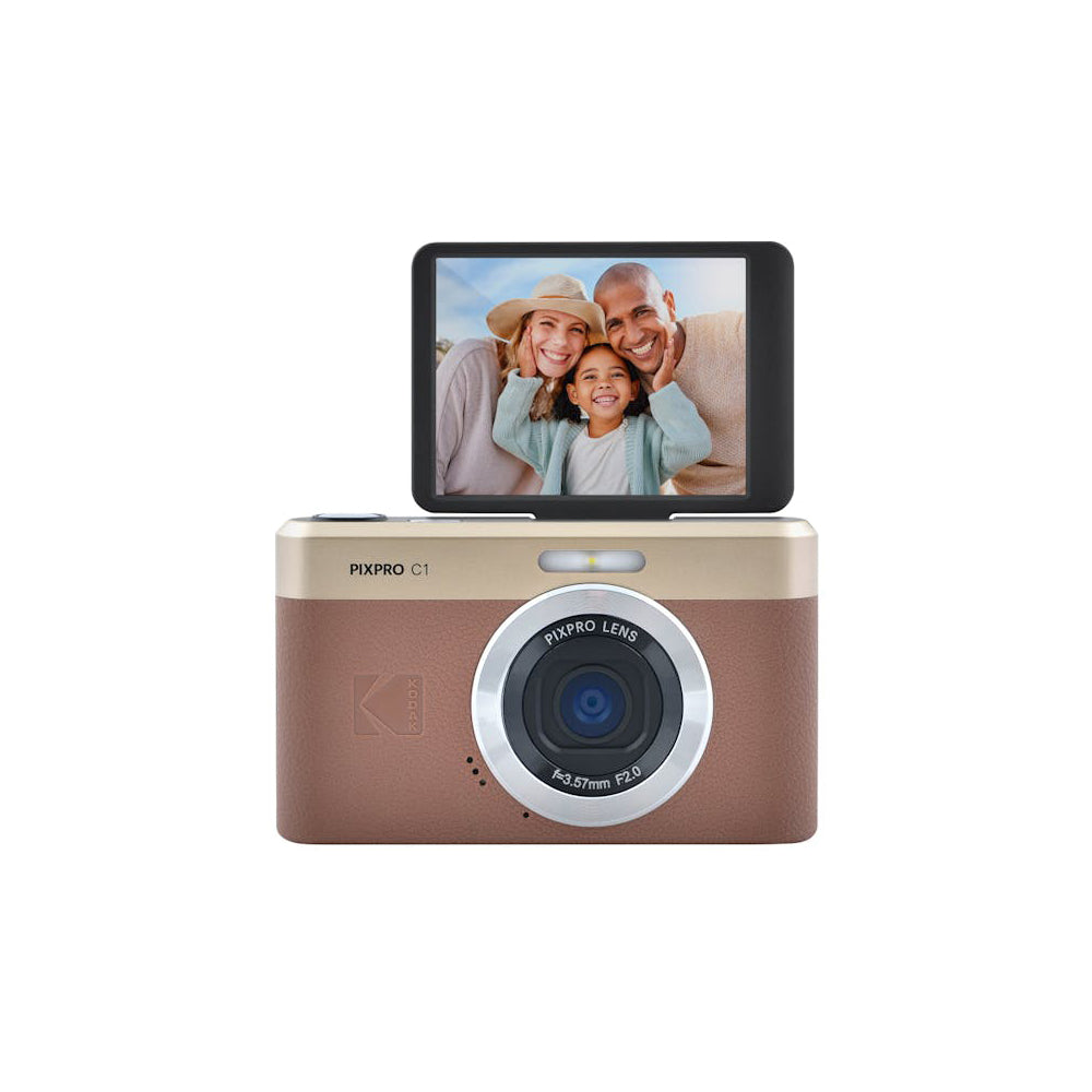 Kodak PIXPRO C1 Digital Compact Camera (Brown) 