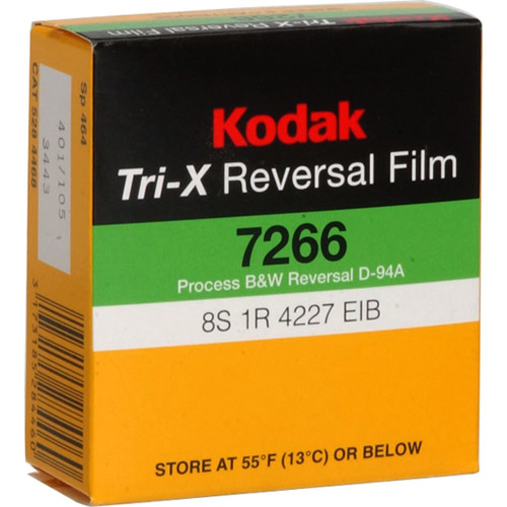 Kodak Tri-X Black-and-White Reversal Film No 7266 (Super 8, 50' Roll)