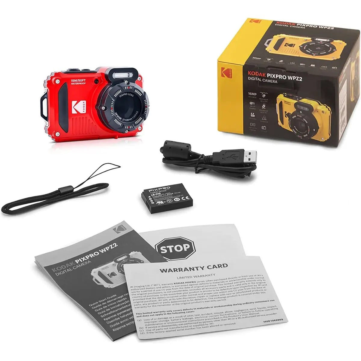 Kodak WPZ2 Waterproof Camera - Red