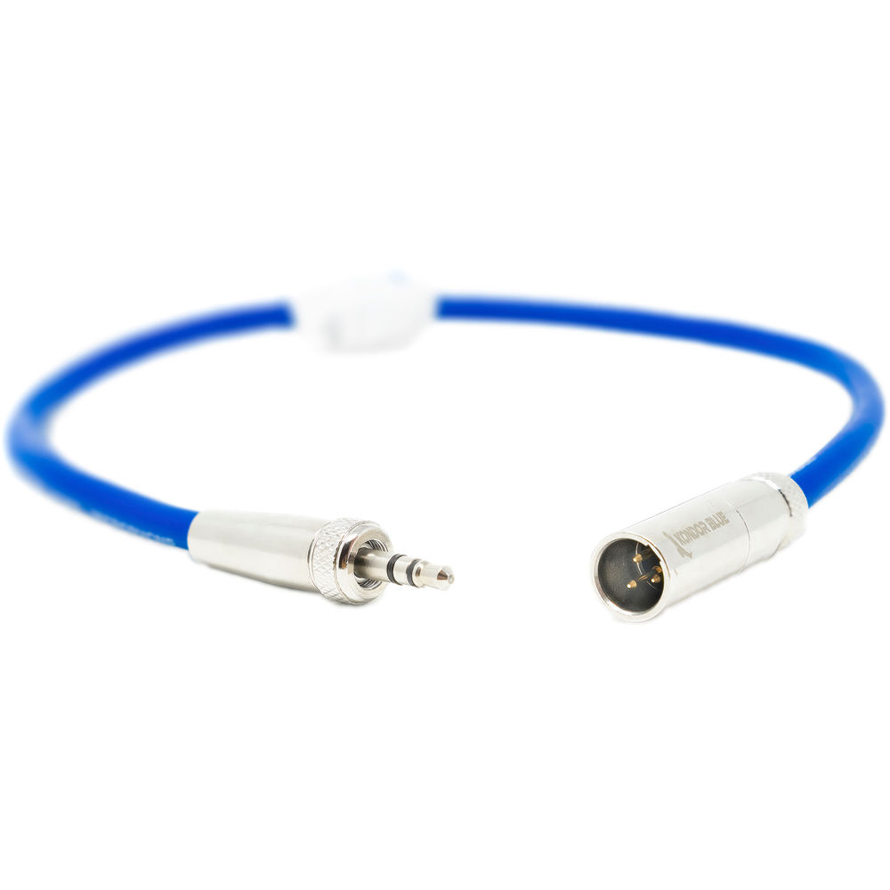 Kondor Blue Mini XLR to 3.5mm Gold Stereo Mini Plug for Lav Mics and BMPCC 4K/6K