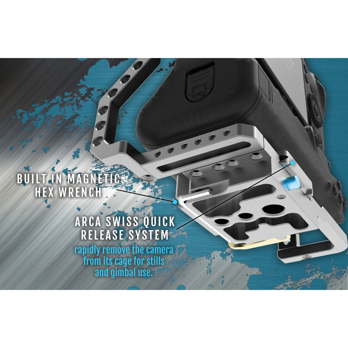 Kondor Blue Canon R5/R6/R Battery Grip Cage (Without Top Handle)