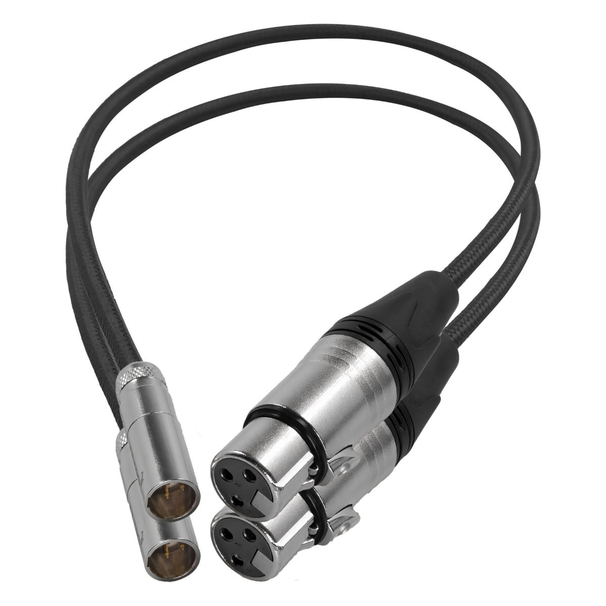 Kondor Blue Mini XLR Male to XLR Female 16 Audio Cable (2 Pack) for BMPCC & C70 - Black