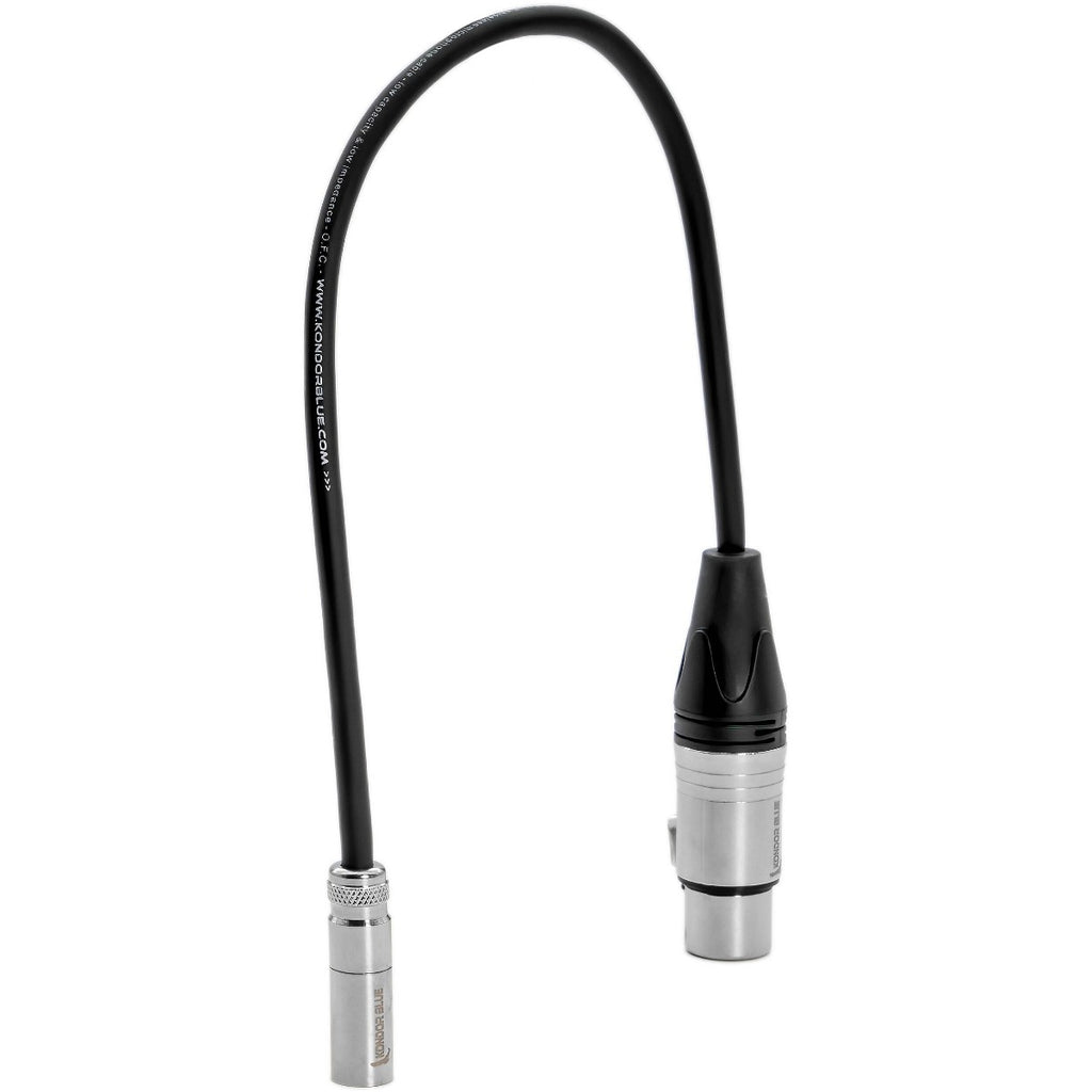 Kondor Blue TA4M Mini XLR 4 Pin Male to Female XLR Braided Audio Cable 16