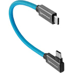 Kondor Blue USB C to USB C High Speed Cable for SSD Recording - Right Angle