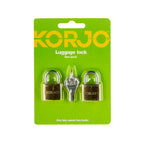 Korjo Luggage Lock Keyed 20mm - Duo Pack