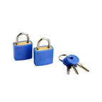 Korjo Luggage Lock Keyed 20mm - Colour (2 Pk)
