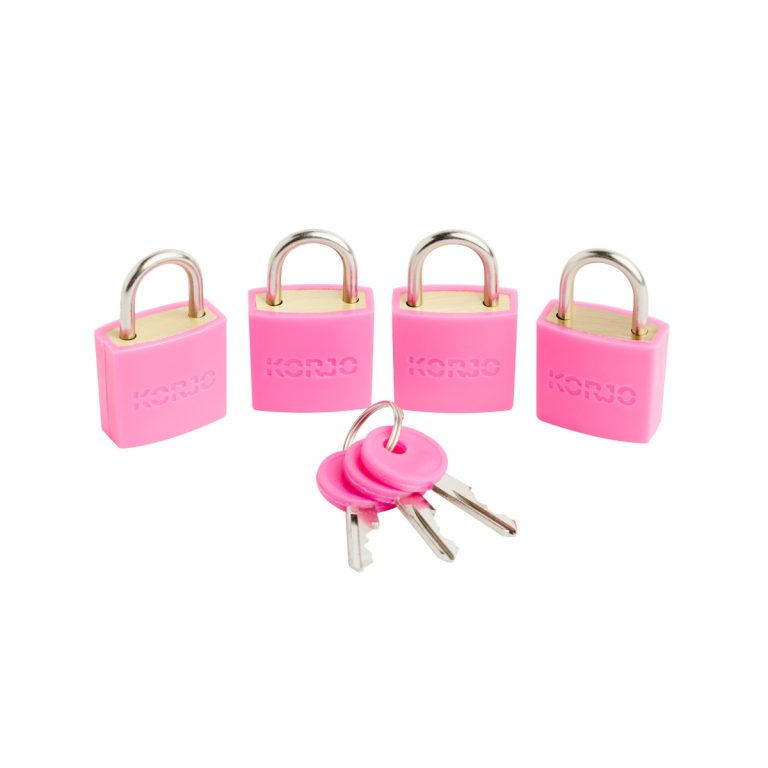 Korjo Luggage Lock Keyed 20mm - Colour (4 Pk)