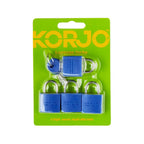 Korjo Luggage Lock Keyed 20mm - Colour (4 Pk)