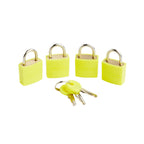 Korjo Luggage Lock Keyed 20mm - Colour (4 Pk)