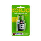 Korjo TSA Compliant Combilock with Indicator
