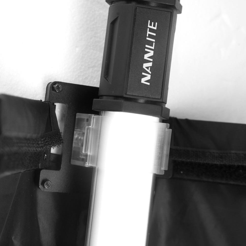 Nanlite Barndoor with Eggcrate grid for the PavoTube II 30C