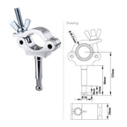 Kupo KCP-826 Slim Half Coupler with 16mm Stud