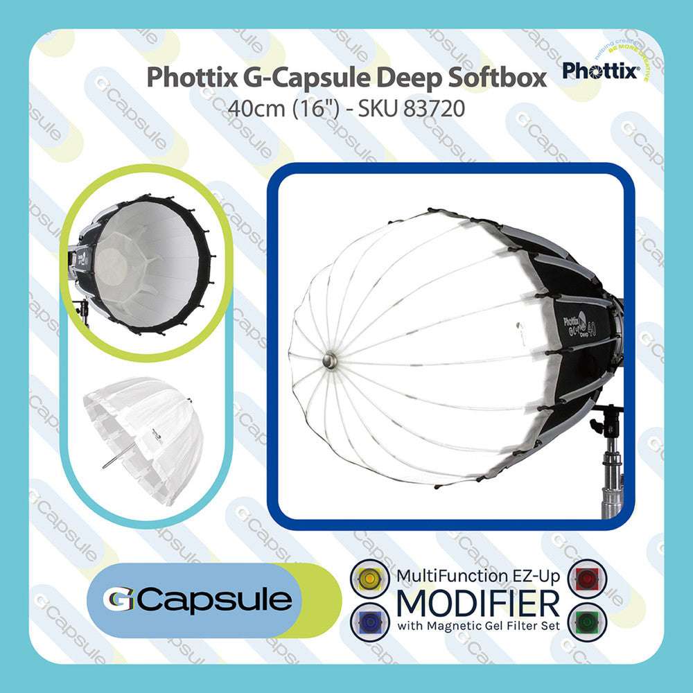 Phottix - G-Capsule Octagon Softbox Kit-Deep 85cm 