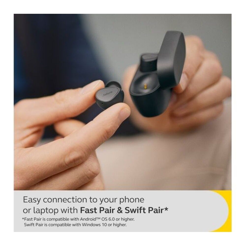 Open Box Jabra Elite 4 True Wireless Bluetooth Noise Cancelling Earbuds - Dark Grey