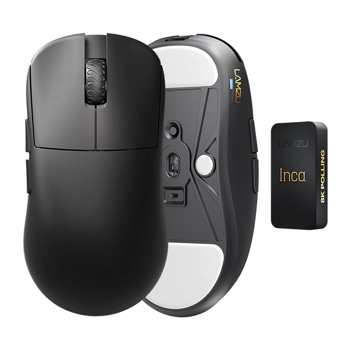 LAMZU INCA 8K Lightweight Dual mode Wireless Gaming Mouse (Black)