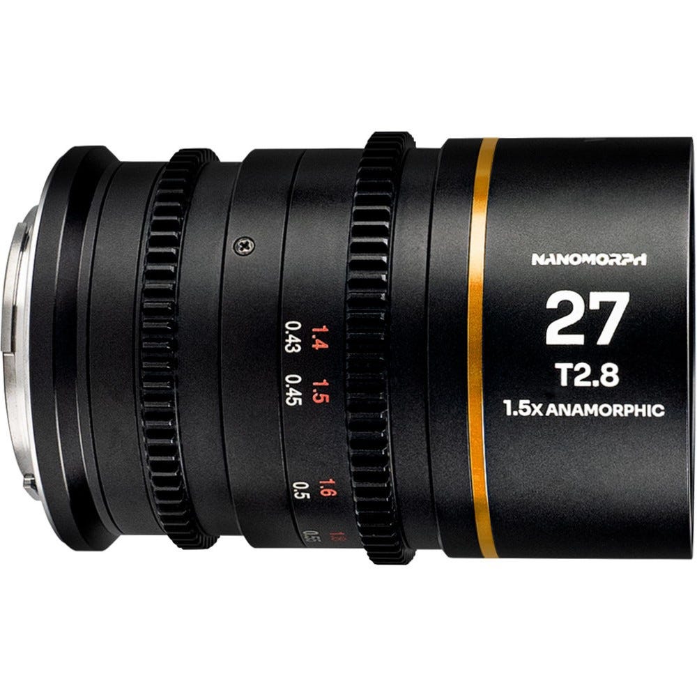 Laowa Nanomorph 27mm T2.8 1.5X S35 Anamorphic Lens - Fuji X Mount (Amber)