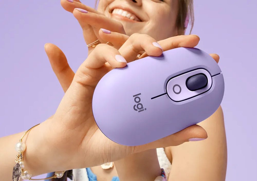 Logitech POP Wireless Mouse with Emoji (Cosmos Lavender) 