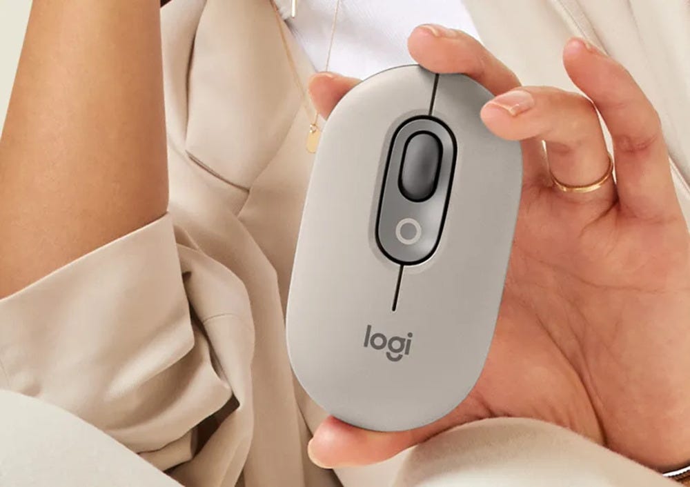 Logitech POP Wireless Mouse with Emoji (Mist Sand)