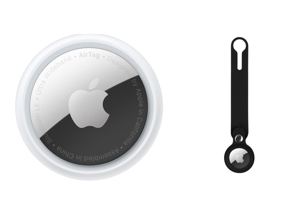 Apple AirTag 1 Pack with Silicone Cover Loop (Black)