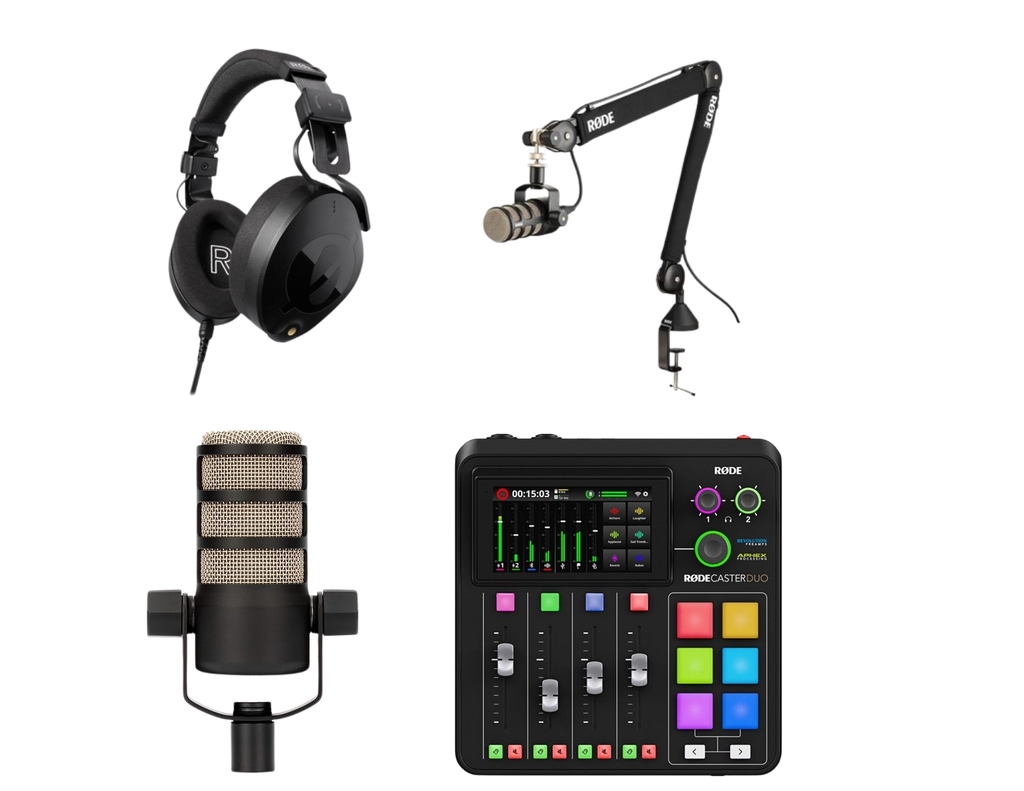 Rode Podcasting Bundle with PodMic, PSA1+ Arm, RodeCaster and NTH-100 Headphones