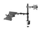 Brateck Economical Double Joint Articulating Monitor Arm with Laptop Holder 13 "-32"
