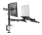 Brateck Economical Double Joint Articulating Monitor Arm with Laptop Holder 13 "-32"