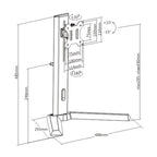 Brateck Single Free Standing Screen Classic Pro Gaming Monitor Stand