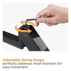 Brateck Triple Monitors Pole-Mounted Gas Spring Monitor Arm