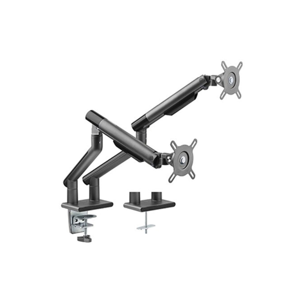 Brateck Dual Monitor Premium Slim Aluminum Spring-Assisted Monitor Arm (Black)