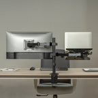 Brateck Steel Monitor Arm With Laptop Tray