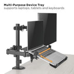 Brateck Steel Monitor Arm With Laptop Tray