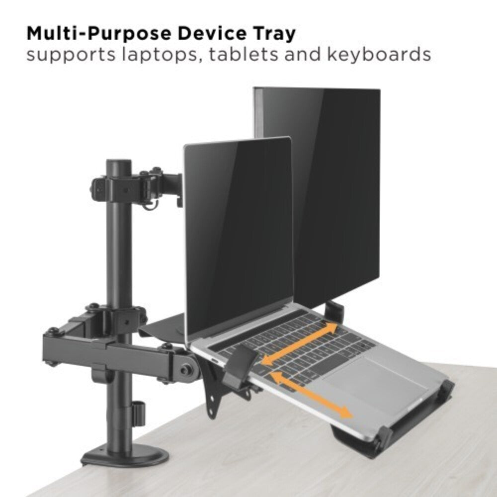 Brateck Steel Monitor Arm With Laptop Tray