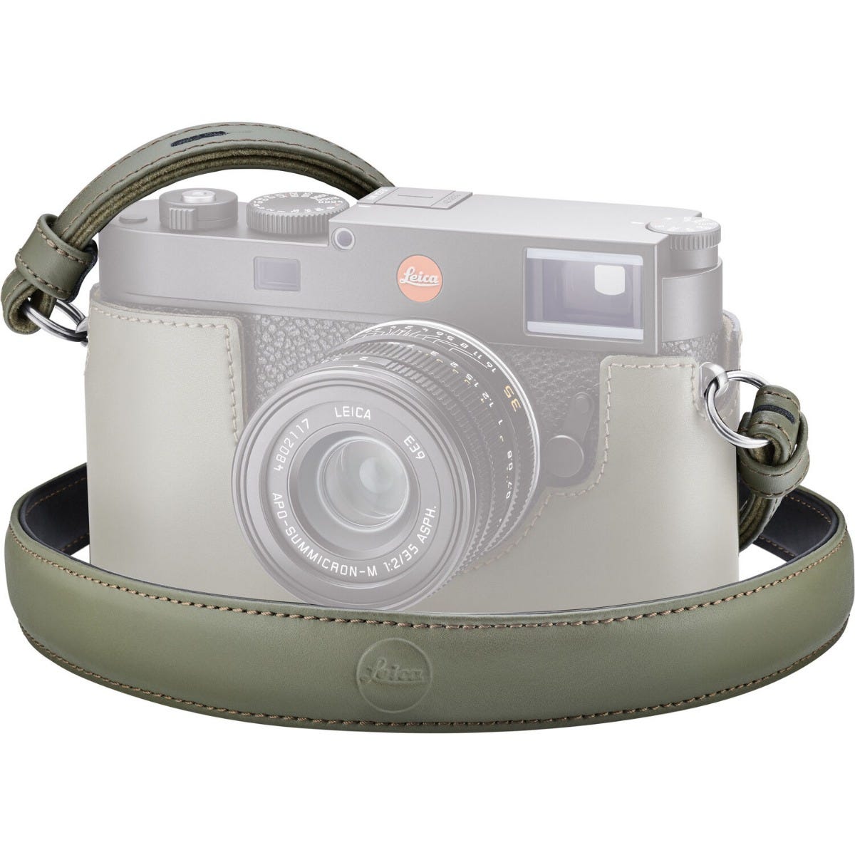 Leica Carry strap leather M11, olive green