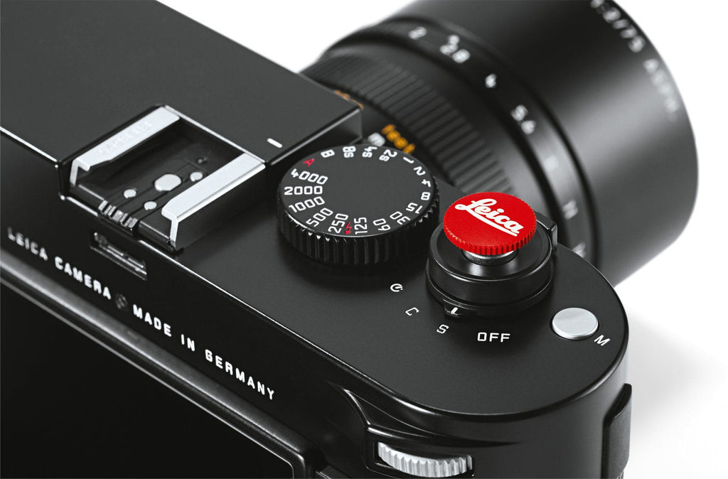 Leica Soft Release Button "LEICA" 8mm Red
