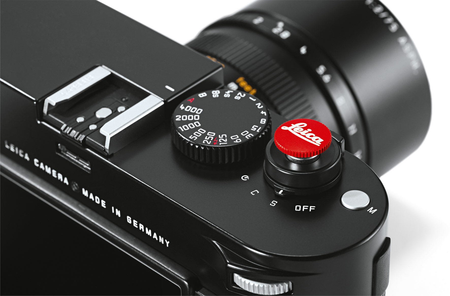 Leica Soft Release Button "LEICA" 8mm Red