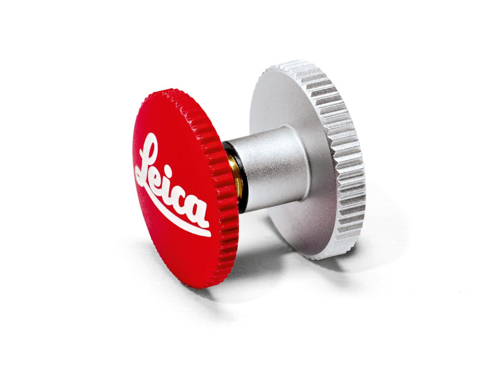 Leica Soft Release Button "LEICA" 8mm Red