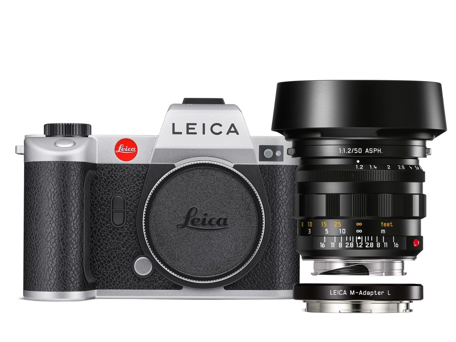 LEICA SL2 Silver with NOCTILUX -M 50mm f1.2 and M-ADAPTER-L 