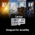 Lexar Professional Silver Plus MicroSDXC Card - 128GB