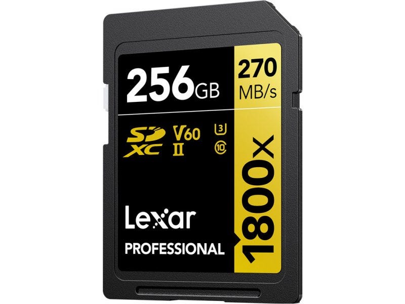 Lexar Professional 1800X SDXC UHS-II SD Card - 256GB