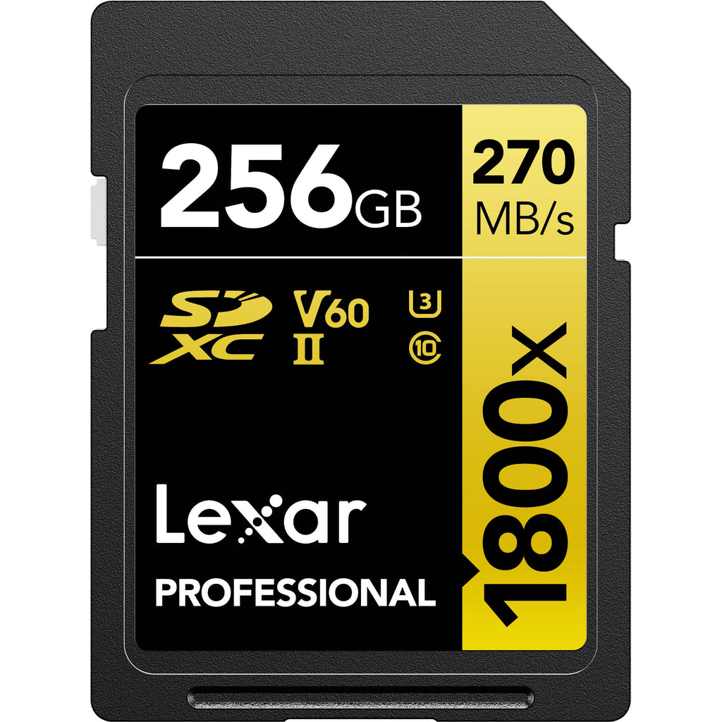 Lexar Professional 1800X SDXC UHS-II SD Card - 256GB
