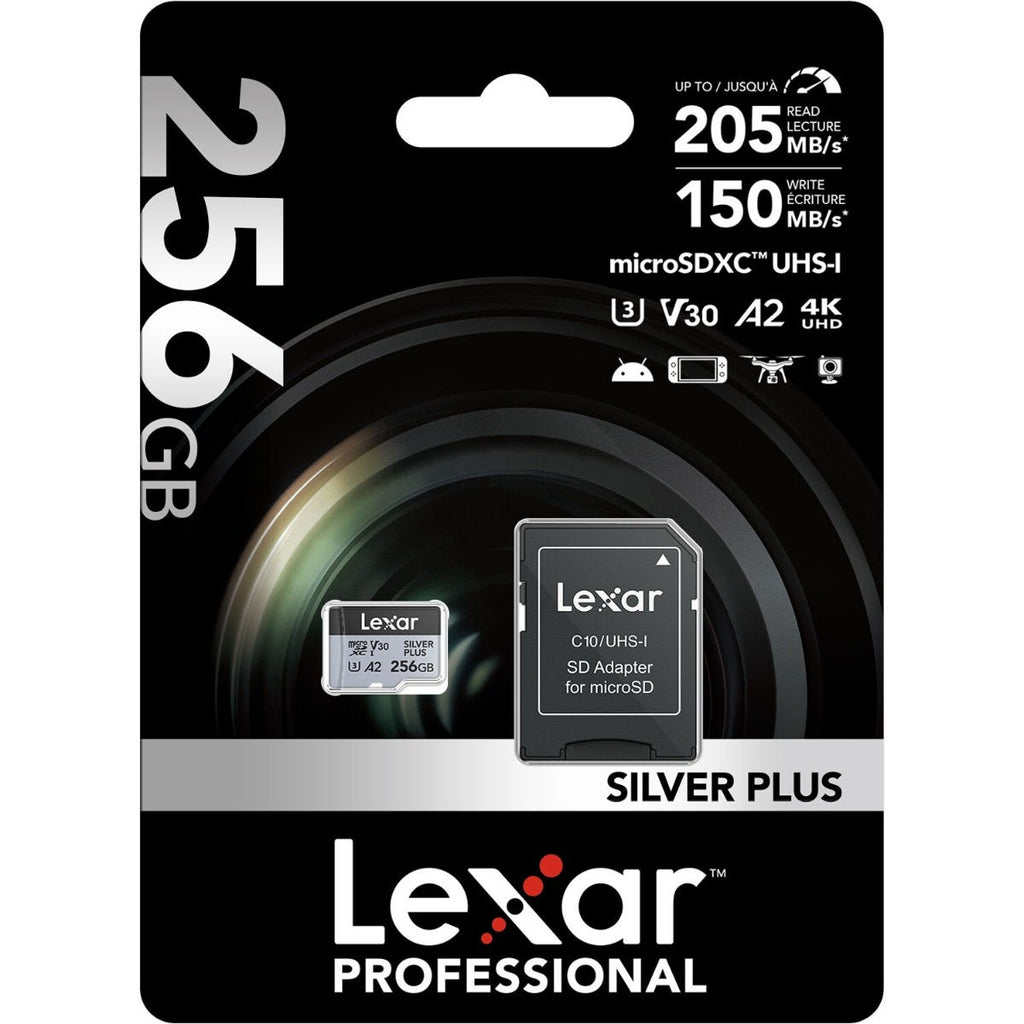 Lexar Professional Silver Plus MicroSDXC Card - 256GB