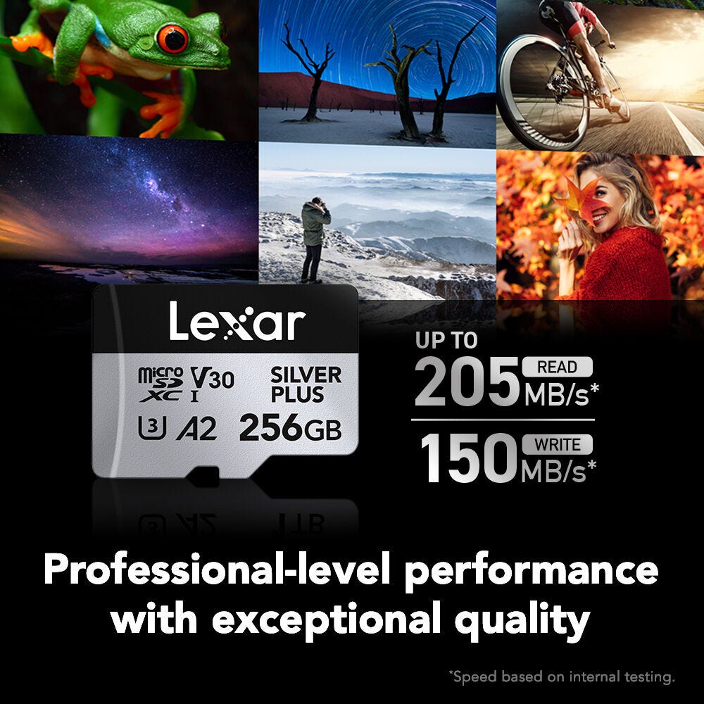 Lexar Professional Silver Plus MicroSDXC Card - 256GB