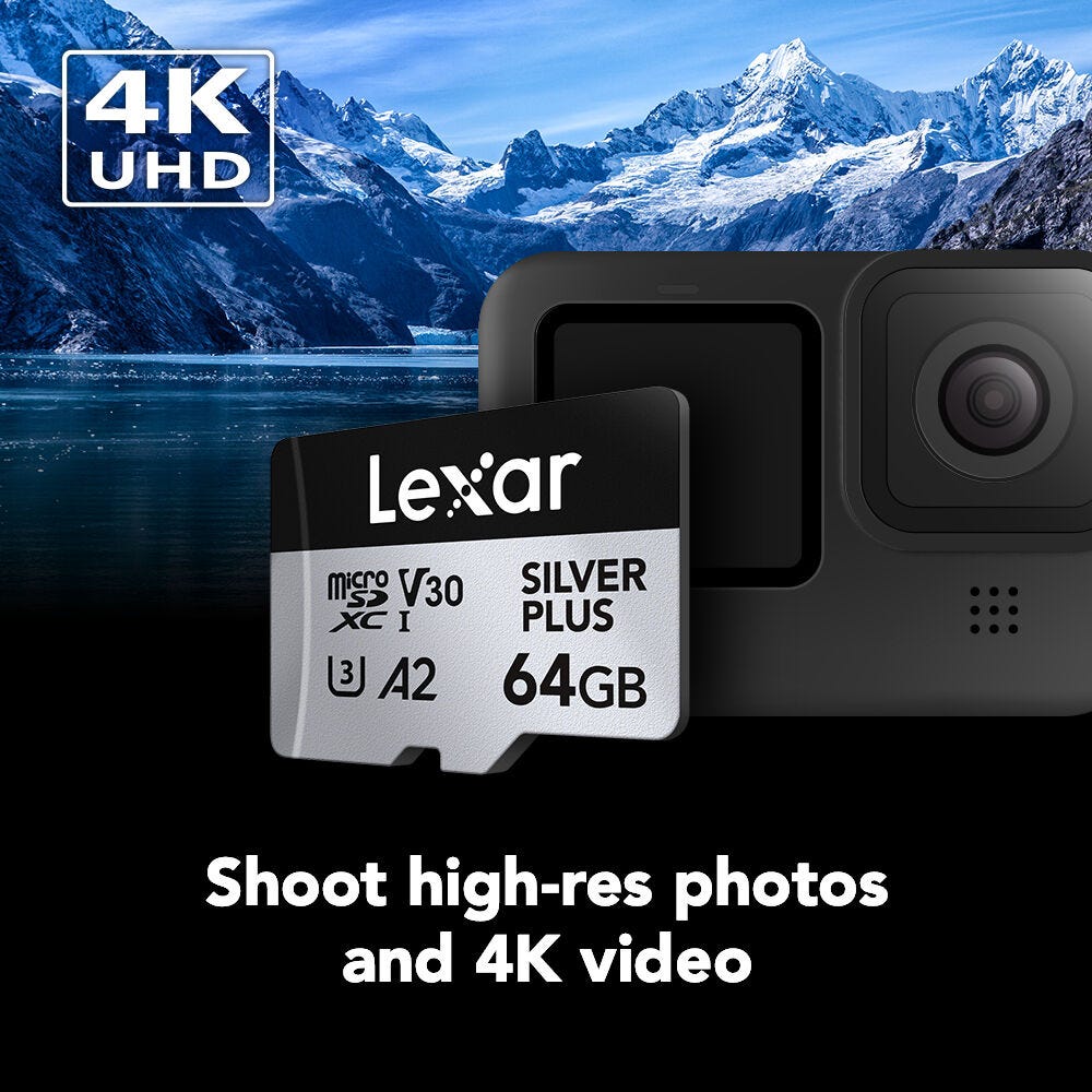 Lexar Professional Silver Plus MicroSDXC Card - 64GB