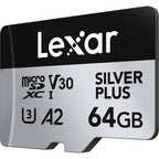 Lexar Professional Silver Plus MicroSDXC Card - 64GB